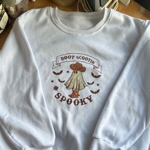 White Boot Scootin' Spooky Sweatshirt